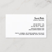 Matig goud minimalistisch monogramme blauw vierkan visitekaartje (Achterkant)