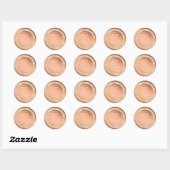 Matig goudglitterig boterlabel met script ronde sticker (Vel)