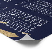 Matig goudpenseelstreken - Blauw zeegras Poster (Hoek)