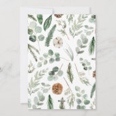 Matig goudschrift Eucalyptus botanische kerst Feestdagenkaart (Achterkant)