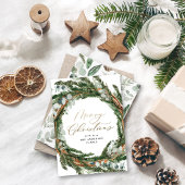 Matig goudschrift Eucalyptus botanische kerst Feestdagenkaart