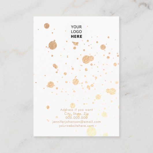 Matig goudvlekbeitje verdient wit visitekaartje (Achterkant)