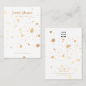 Matig goudvlekbeitje verdient wit visitekaartje (Voorkant / Achterkant)