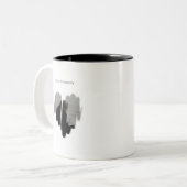 Matig graffitigebeid Lijst Tweekleurige Koffiemok (Voorkant links)