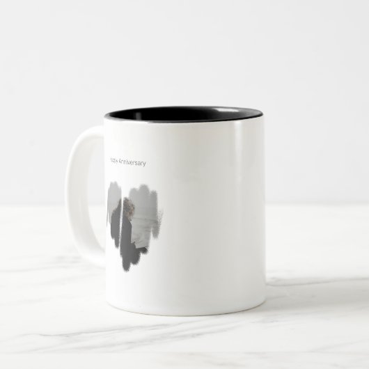 Matig graffitigebeid Lijst Tweekleurige Koffiemok (Voorkant links)