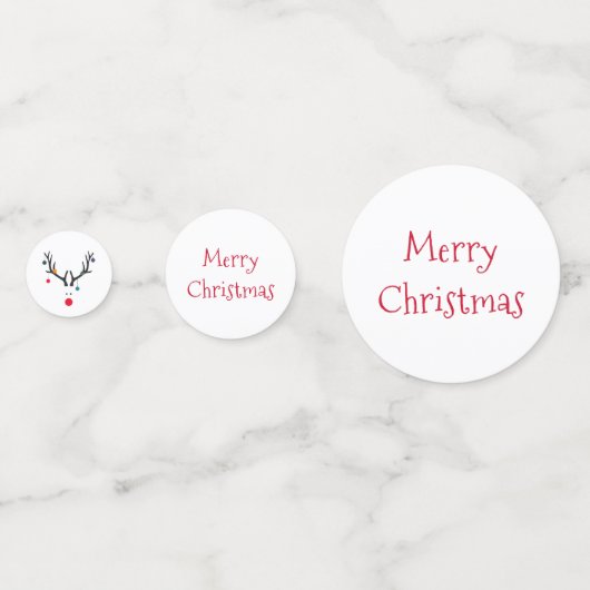 Matig grappig abstract kerstrender wit rood confetti (Voorkanten)