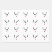 Matig grappig abstract kerstrender wit rood inpakpapier vel (Voorkant)