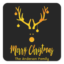 Matig grappig kerstrendierlijk goud op zwart