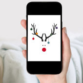 Matig grappige abstracte kerstrender op wit feestdagen kaart