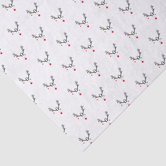 Matig grappige abstracte kerstrender op wit tissuepapier (Detail)