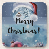 Matig grappige kerstrender bier onderzetter (Voorkant)