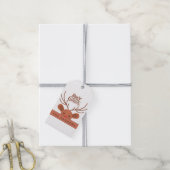 Matig grappige kerstrender op wit cadeaulabel (Met Touw)