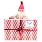 Matig grappige kerstrender op wit vierkante sticker