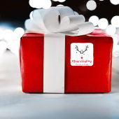 Matig grappige kerstrender op wit vierkante sticker