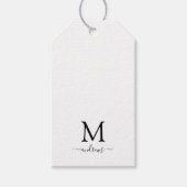 Matig grappige kerstrender op zwart cadeaulabel (Voorkant)