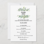 Matig Greenery Botanical Foliage Kissingmenu<br><div class="desc">Dit moderne groene botanische menu van het kussen van bladeren is perfect voor een tropische trouwreceptie. Dit handbeschilderde ontwerp van de waterverf is voorzien van prachtige groene bladeren die perfect zijn geordend in unieke lijsten.</div>