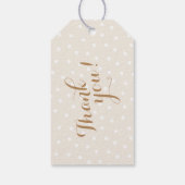 Matig grijs chevron geometrisch monogram cadeaulabel (Achterkant)