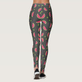 Matig grijs en roze meloensap leggings (Achterkant)
