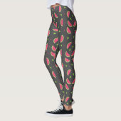 Matig grijs en roze meloensap leggings (Links)