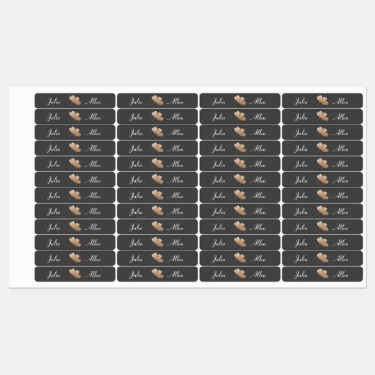 Matig grijs en wit draaiend ijzer voor kleding labels (Vel)