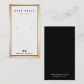 Matig grijs Goud Rand Verdien Beeldschottenhouder Visitekaartje (Voorkant / Achterkant)