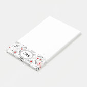 Matig grijs groen monogram post-it® notes (Schuin)