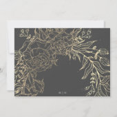 Matig grijs ijzererts goudbruin Pampas Wedding Kaart (Achterkant)