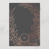 Matig grijs ijzerhars Roos Goud monogram Wreater Kaart (Achterkant)