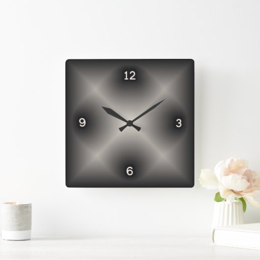 Matig grijs vierkante klok (Huis)