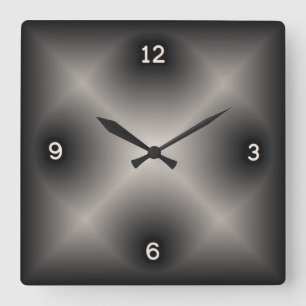 Matig grijs vierkante klok