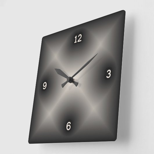 Matig grijs vierkante klok (Hoek)