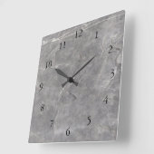 Matig grijs-witte steenklokklok vierkante klok (Hoek)