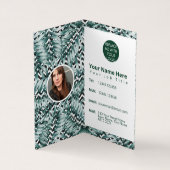 Matig groen bladbladbladbladgroen op monochrome ba visitekaartje (Binnen)