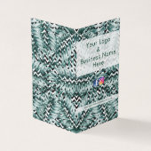 Matig groen bladbladbladbladgroen op monochrome ba visitekaartje (Buitenkant)