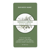 Matig groen botanisch elegant product etiket (Voorkant)