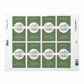 Matig groen botanisch elegant product etiket (Full Sheet)