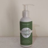 Matig groen botanisch elegant product etiket