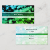 Matig Groen Glittering Licht Afbeelding Visitekaartje (Voorkant / Achterkant)