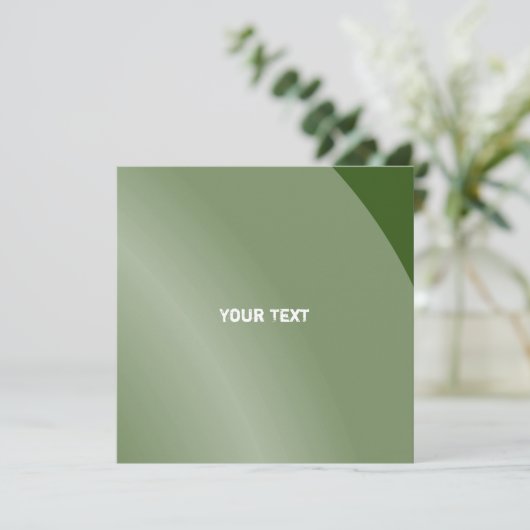 Matig Groen Monochroom Moderne Qr-code met grijze  Kaart (Staand voorkant)