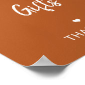 Matig herfst terracotta trouwkaartenbord poster (Hoek)