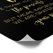 Matig Huwelijkscadeaus voor zwarte en goudolie Poster (Hoek)