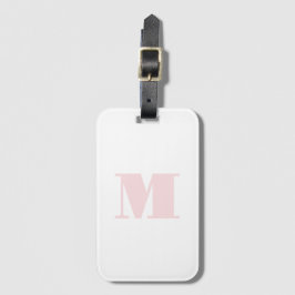 Matig Initiaal Monogram Blush Pink Bagagelabel