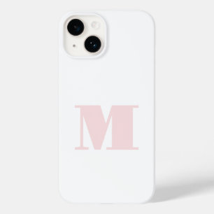 Matig Initiaal Monogram Blush Pink Case-Mate iPhone 14 Hoesje