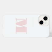 Matig Initiaal Monogram Blush Pink Case-Mate iPhone Case (Achterkant (horizontaal))