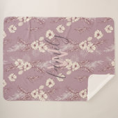 Matig kalk flormonogram sherpa deken (Voorkant (horizontaal))