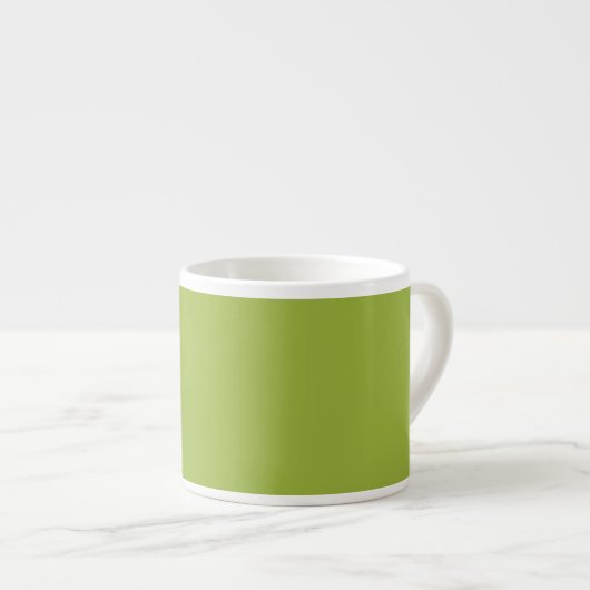 Matig kalkgroen (vaste kleur) geel- groen espresso kop (Voorkant rechts)