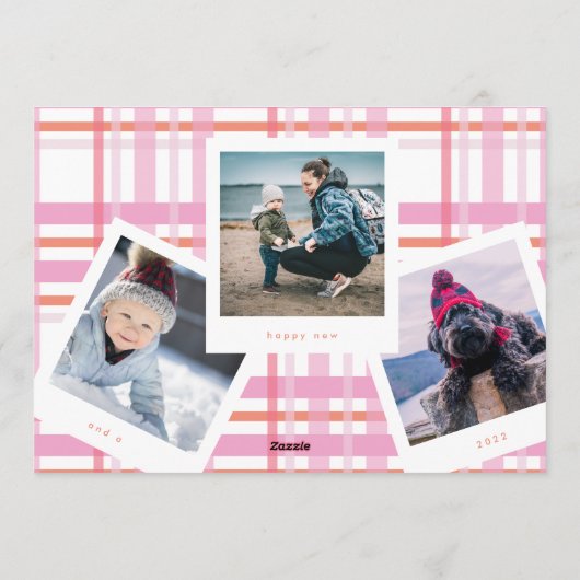 Matig katoenhoudend Snoep met kerstcadeau Multi-fo Feestdagenkaart (Achterkant)