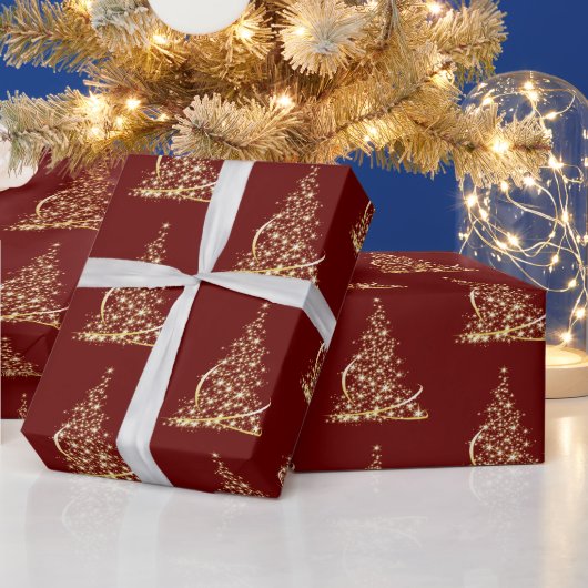 Matig kerstboomgaard cadeaupapier (Feestdagen)