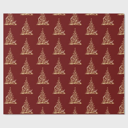 Matig kerstboomgaard cadeaupapier (Vlak)