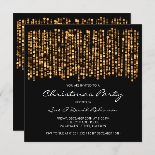 Matig kerstfeest met twindeerlicht Gold Kaart (Voorkant / Achterkant)